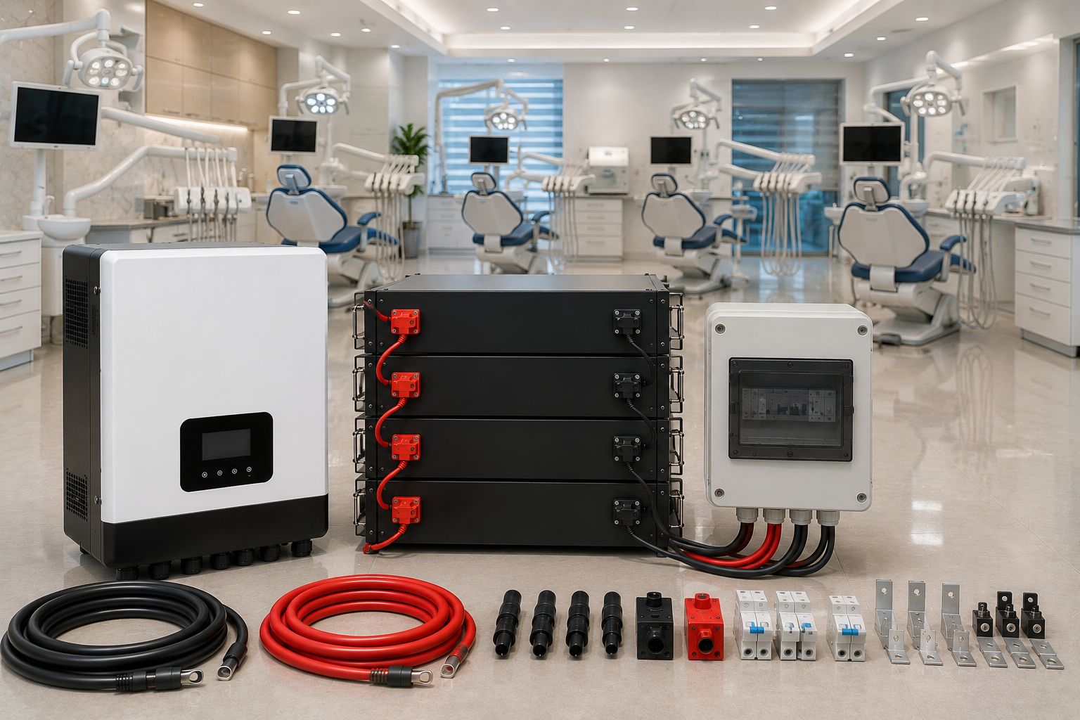 پکیج برق اضطراری سه‌ساعته برای کلینیک دندانپزشکی چهار یونیت